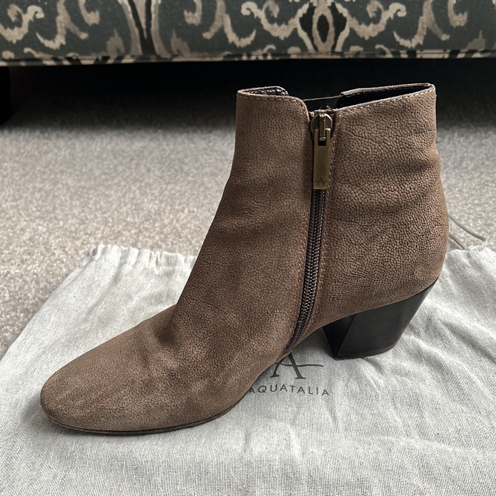 Aquatalia Water Resistant Brown Booties
